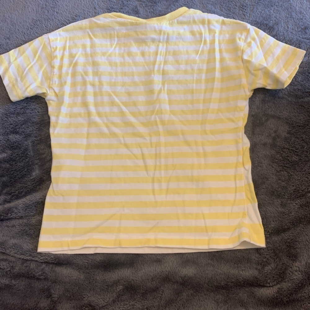 Zara Yellow and White Striped Kids' Top - Picture 3 of 3